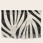 Maldives Minimalist Abstract Pattern in Black and Almond Cream Wall Hanging Gallery Image 1
