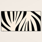 Maldives Minimalist Abstract Pattern in Black and Almond Cream Desk Mat Gallery Image 3