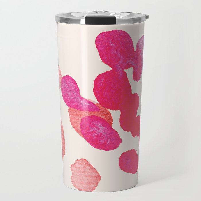 Flower abstract, watercolor floral pattern Travel Mug Gallery Image 1