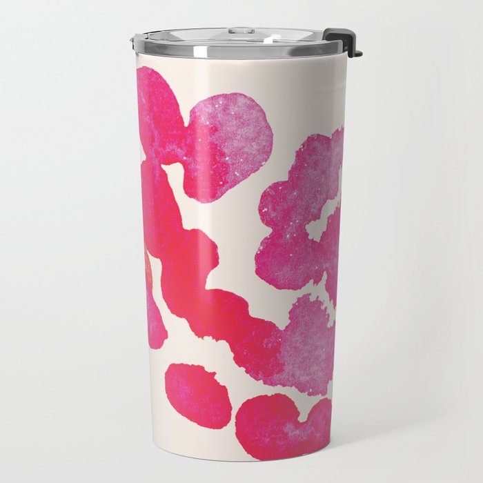 Flower abstract, watercolor floral pattern Travel Mug Gallery Image 2