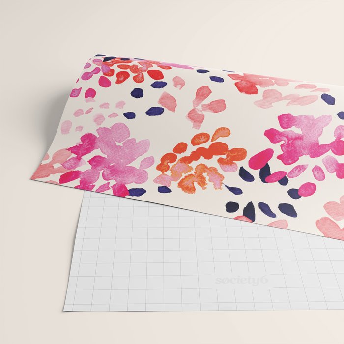 Flower abstract, watercolor floral pattern Wrapping Paper Gallery Image 2