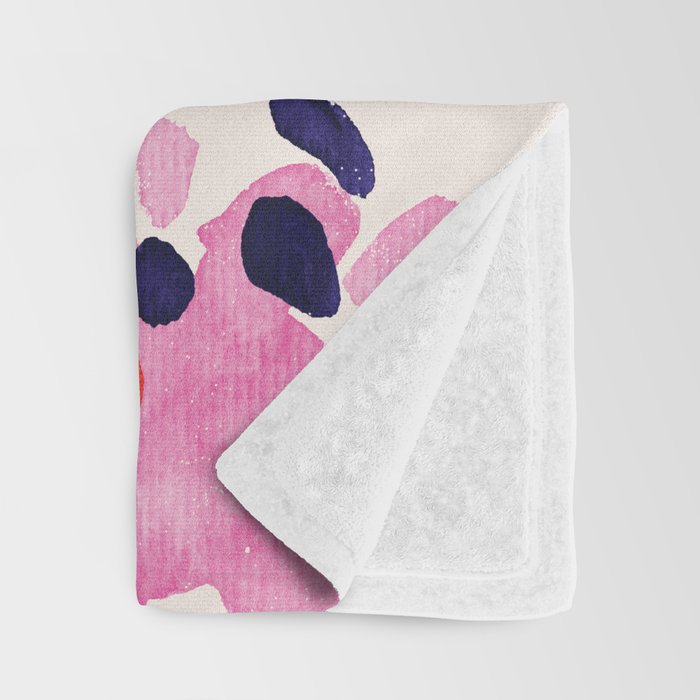 Flower abstract, watercolor floral pattern Throw Blanket Gallery Image 3