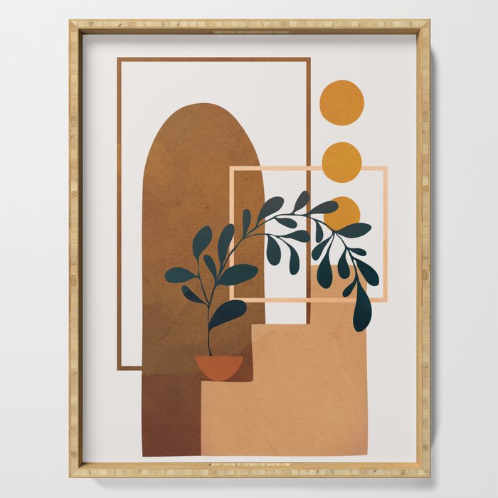 Modern Abstract Art 50 Serving Tray Gallery Image 1