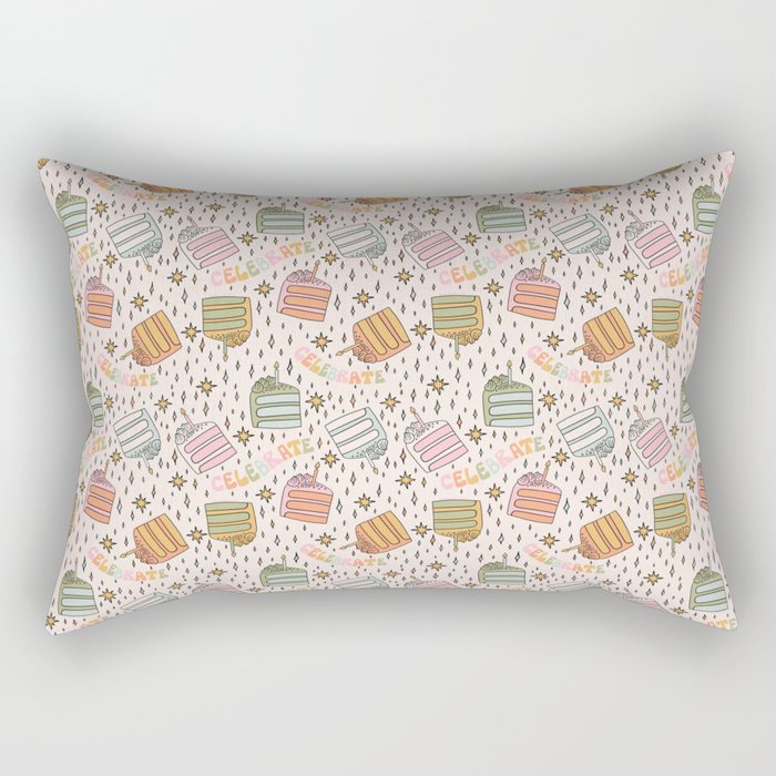 Rainbow Cake Print Rectangular Pillow Gallery Image 1