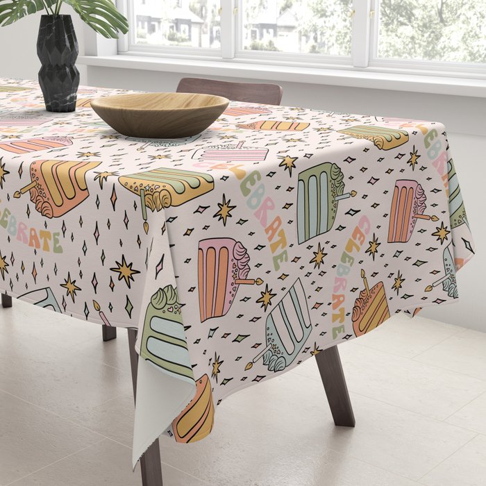 Rainbow Cake Print Tablecloth Gallery Image 3