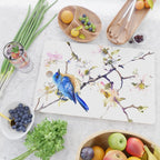 Bluebird and Dogwood, bird and flowers spring colors spring bird songbird design Cutting Board Gallery Image 2