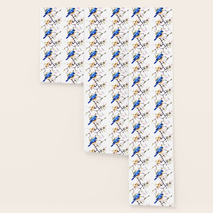 Bluebird and Dogwood, bird and flowers spring colors spring bird songbird design Wallpaper Gallery Image 3