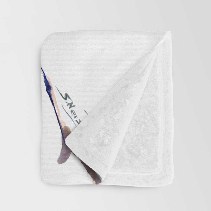 Bluebird and Dogwood, bird and flowers spring colors spring bird songbird design Throw Blanket Gallery Image 3