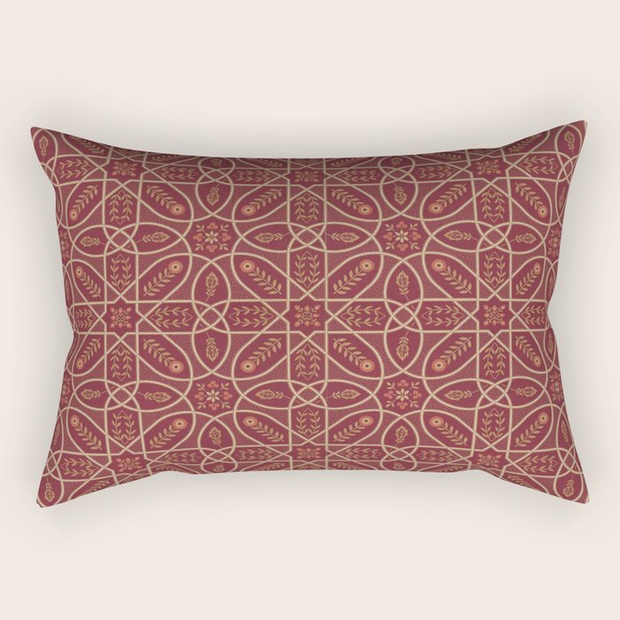 William Morris Brophy Trellis Russet Gold Rectangular Pillow Gallery Image 2