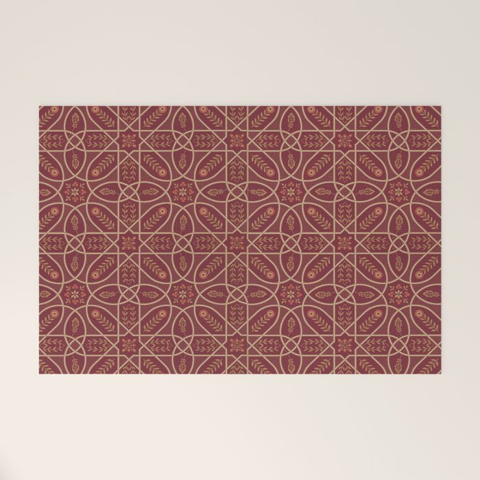 William Morris Brophy Trellis Russet Gold Welcome Mat Gallery Image 1