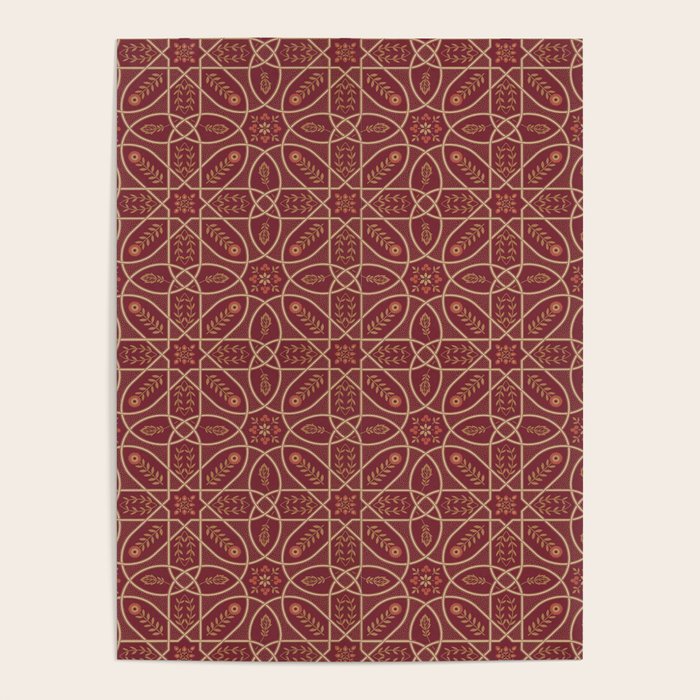 William Morris Brophy Trellis Russet Gold Poster Gallery Image 4