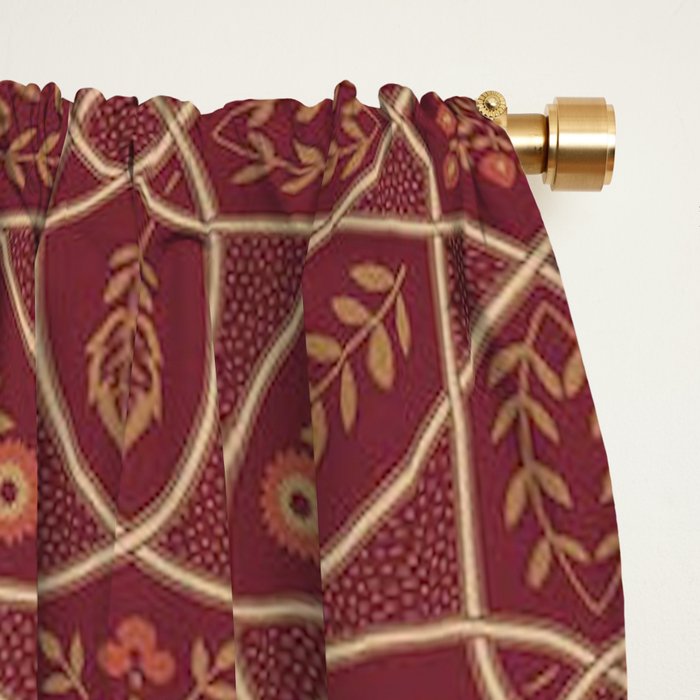 William Morris Brophy Trellis Russet Gold Window Curtain Gallery Image 2