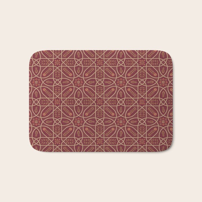 William Morris Brophy Trellis Russet Gold Bath Mat Gallery Image 1