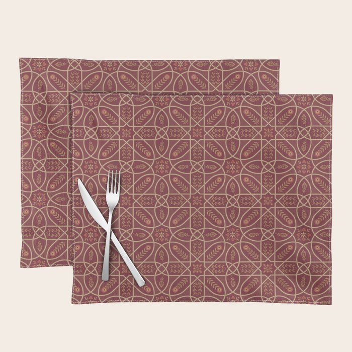 William Morris Brophy Trellis Russet Gold Placemat Gallery Image 1