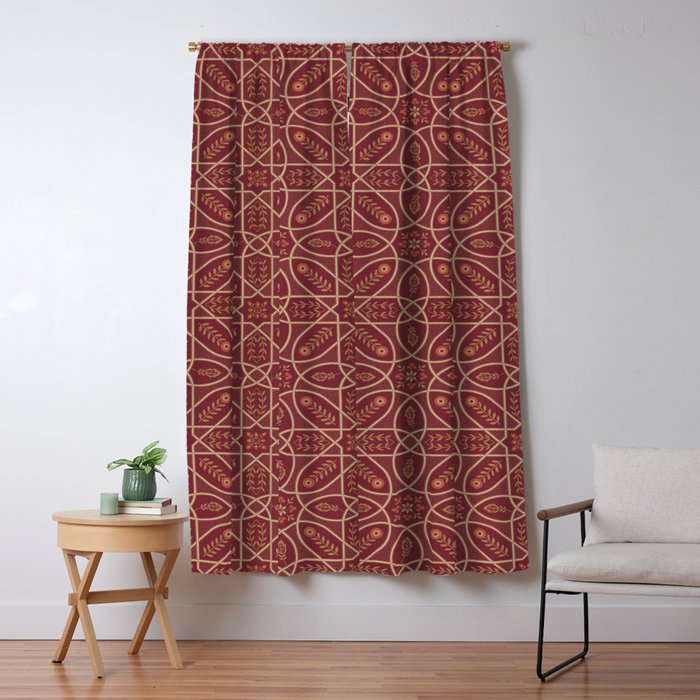 William Morris Brophy Trellis Russet Gold Window Curtain Gallery Image 5