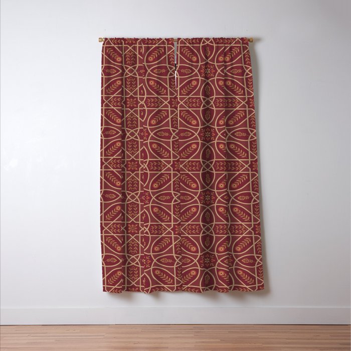 William Morris Brophy Trellis Russet Gold Window Curtain Gallery Image 3