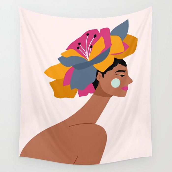 Flower Girl Wall Tapestry Gallery Image 4