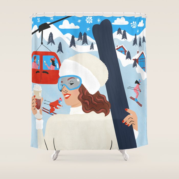 Apres Ski Shower Curtain Gallery Image 1