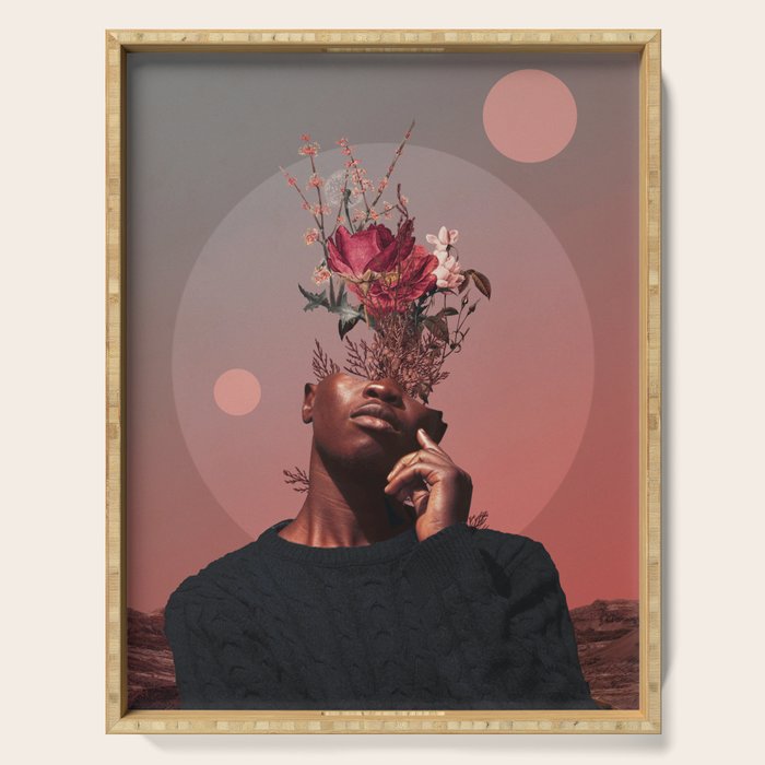Pale memories of Dusk Serving Tray Gallery Image 1