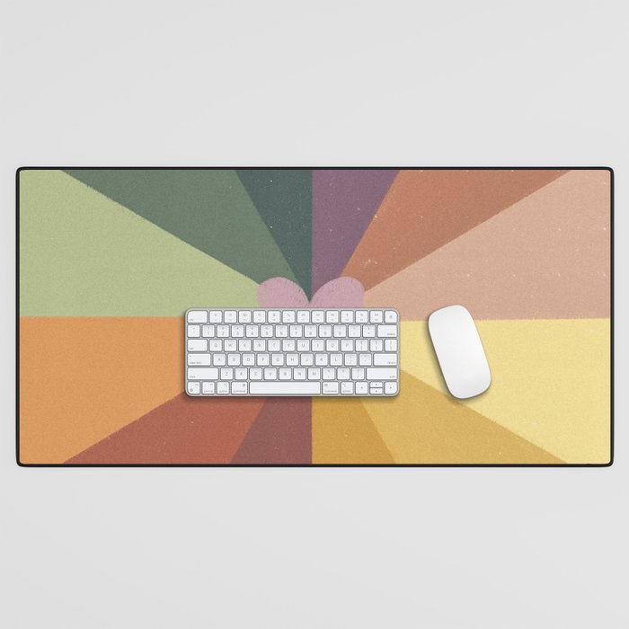 Earthy rainbow Desk Mat Gallery Image 1