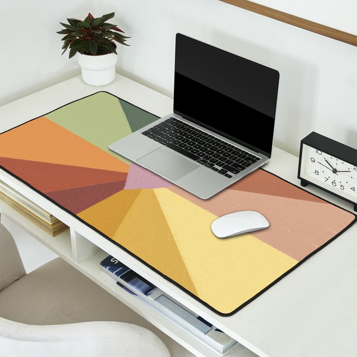 Earthy rainbow Desk Mat Gallery Image 2
