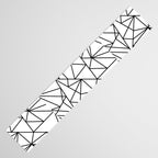 Black white modern abstract geometrical pattern Table Runner Gallery Image 3