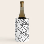 Black white modern abstract geometrical pattern Wine Chiller Gallery Image 2