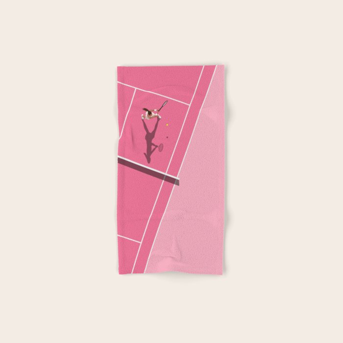Pink Tennis Court  Bath Towel Gallery Image 1