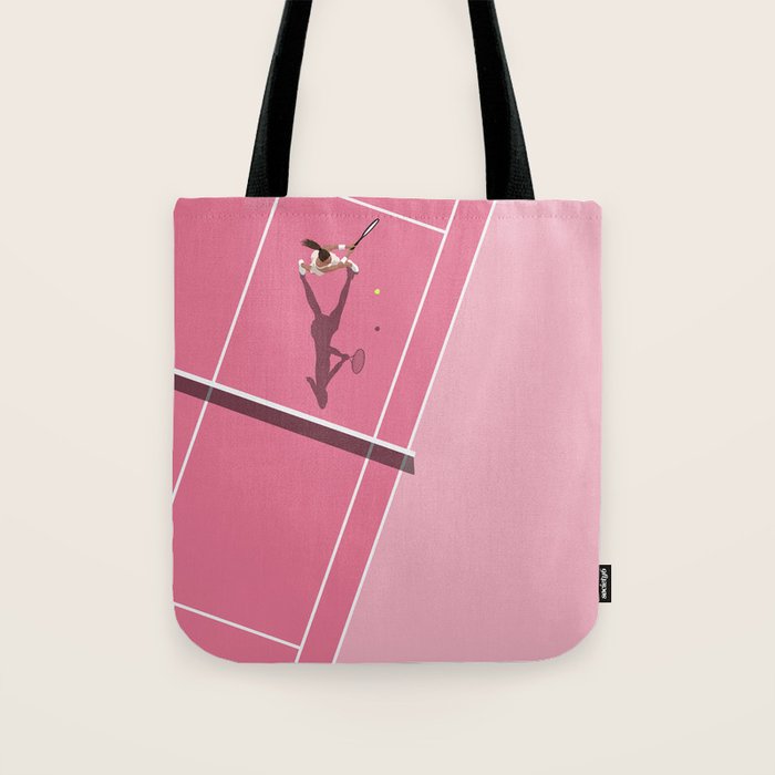 Pink Tennis Court  Tote Bag Gallery Image 1