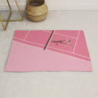 Pink Tennis Court  Rug Gallery Image 1