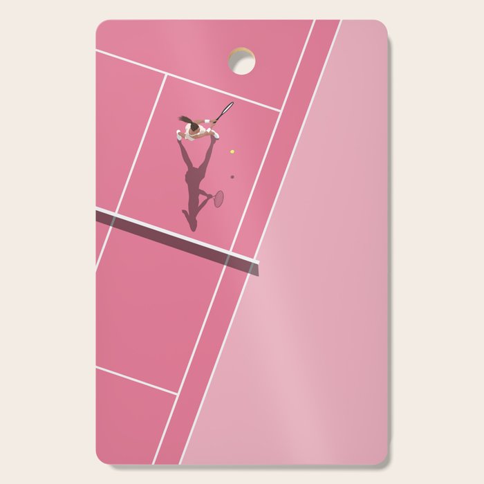 Pink Tennis Court  Cutting Board Gallery Image 1