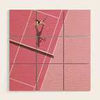 Pink Tennis Court  Wood Wall Art Gallery Image 1