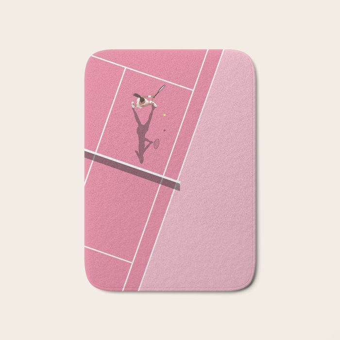 Pink Tennis Court  Bath Mat Gallery Image 1