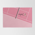 Pink Tennis Court  Rug Gallery Image 2