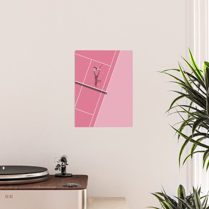 Pink Tennis Court  Poster Gallery Image 2