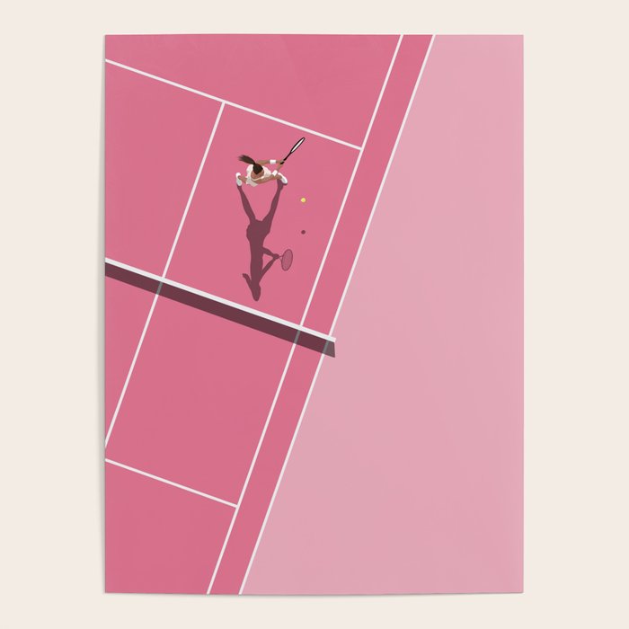 Pink Tennis Court  Poster Gallery Image 4