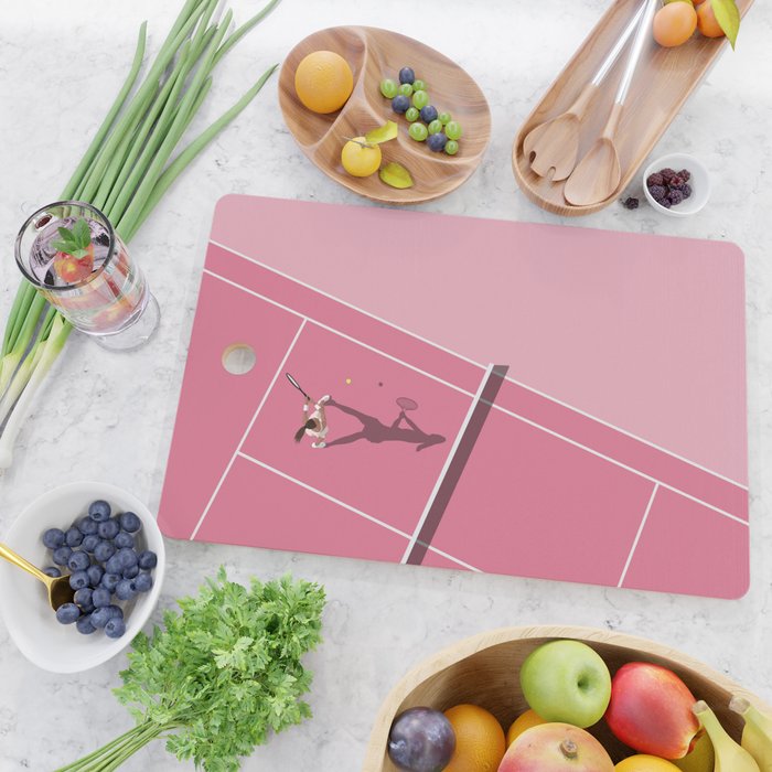 Pink Tennis Court  Cutting Board Gallery Image 2
