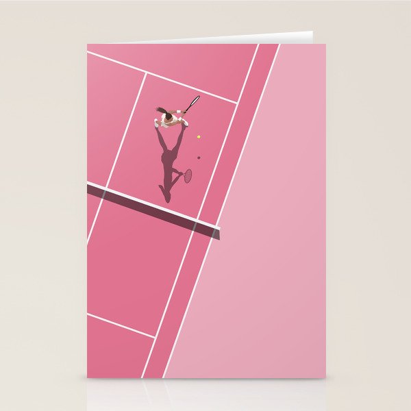 Pink Tennis Court  Stationery Card Gallery Image 2