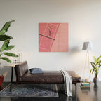 Pink Tennis Court  Wood Wall Art Gallery Image 2
