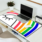 Rainbow Head Nº2 - Happy Pride colours Desk Mat Gallery Image 2