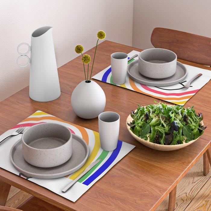 Rainbow Head Nº2 - Happy Pride colours Placemat Gallery Image 2