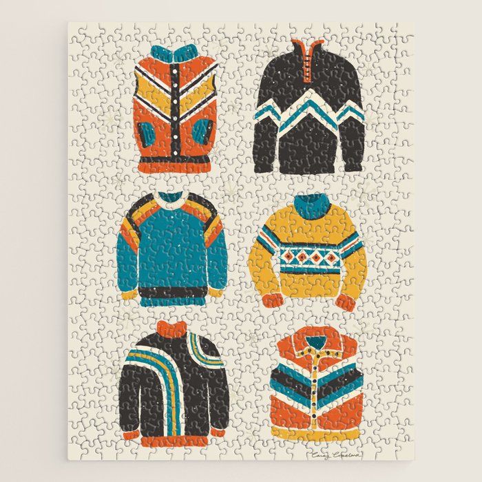 Vintage Skiwear Jigsaw Puzzle Gallery Image 1