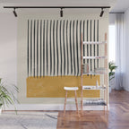 Mid Century Modern Minimalist Rothko Inspired Color Field With Lines Geometric Style Wall Mural Gallery Image 1