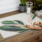 Pink Leaves III Outdoor Rug Gallery Image 2