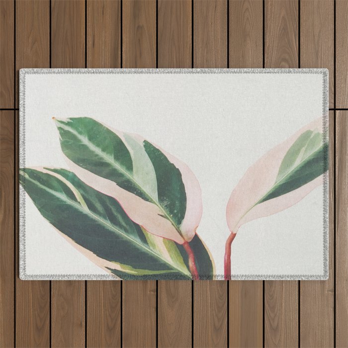 Pink Leaves III Outdoor Rug Gallery Image 1