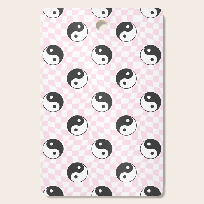 Yin yang checkered pattern Cutting Board Gallery Image 1