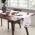 Yin yang checkered pattern Table Runner Gallery Image 2