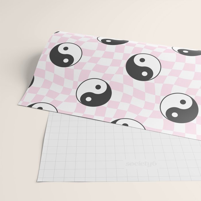 Yin yang checkered pattern Wrapping Paper Gallery Image 2