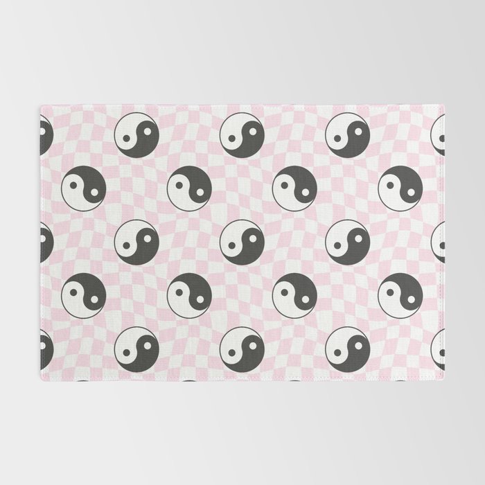 Yin yang checkered pattern Rug Gallery Image 2