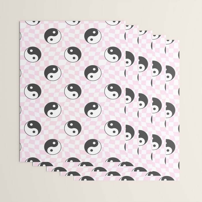 Yin yang checkered pattern Wrapping Paper Gallery Image 3